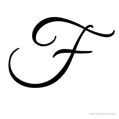 F In Different Fonts, Letter F Tattoo Ideas, F Lettering, Letter F Design, F Font, Cursive F, Cursive Letter F, Simple Unique Tattoos, Fancy Cursive Fonts