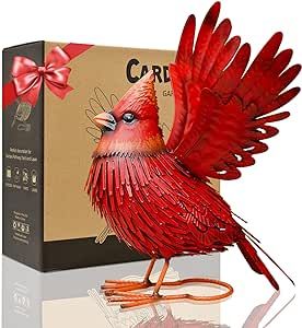 Amazon.com: Cardinal Garden Decor Metal Yard Art Gifts - Garden Sculptures & Statues Large Red Bird Outdoor Decor,Gifts for Christmas/mom/Grandma/Wife/Daughter/Sister/Aunt/Grandma,Birthday Gifts for Women,Mother : Patio, Lawn & Garden Yard Statues, Statue Decoration, Beautiful Home Gardens, Garden Sculptures, Birthday Gifts For Grandma, Metal Yard Art, Bird Statues, Fall Outdoor Decor, Metal Birds