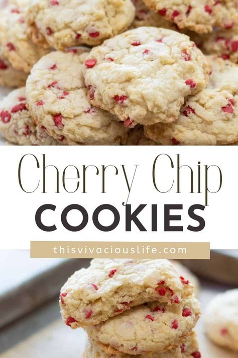 Recipes With Cherry Chips, Cherry Chip Cookies Recipes, Cherry Chip Recipes, Cherry Chip Cookies, Campfire Foods, Cherry Cookies Recipes, Chip Recipes, Cookies Bakery, Recipes Using Cake Mix