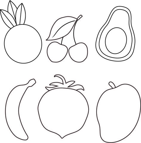 Fruit Template Printable Fruit Templates Free Printable, Fruits Template, Esl Projects, Fruit Template, Pta Activities, Cornucopia Craft, Fruit Collage, Fruit Shapes, Fruits And Vegetables Pictures