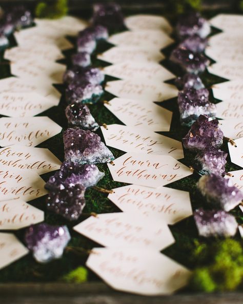 Succulent Favors Diy, Crystal Wedding Theme, Watercolor Geode, Handfasting Wedding, Geode Wedding, Pagan Wedding, Martha Weddings, Succulent Favors, Amethyst Wedding