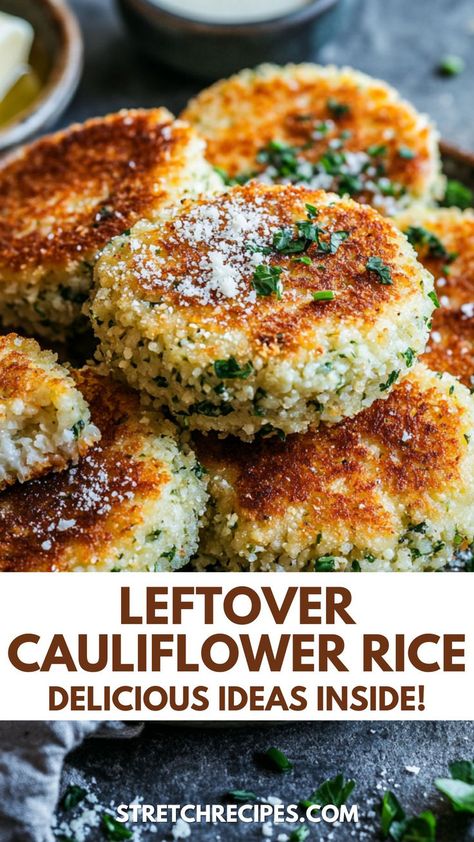 Wondering what to do with leftover cauliflower rice? Try these healthy dinner recipes, from crusts to veggie-packed cakes! Easy, tasty ideas to keep your meals exciting. Save this now and click through for meal prep inspiration! Leftover Cauliflower, Rice Breakfast Recipes, Leftover Rice Recipes, Best Rice Recipe, Mexican Rice Easy, Cakes Easy, Riced Cauliflower, Steamed Cauliflower, Healthy Rice