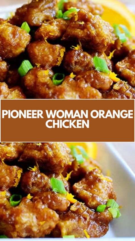 This delicious Pioneer Woman Orange Chicken recipe is a quick and easy meal that brings bold flavors to your table. With crispy, fried chicken coated in a tangy orange sauce, it’s perfect for weeknight dinners. Plus, you can easily adjust the sweetness with honey or sugar, using ingredients you likely already have! Pioneer Women Side Dishes, Pioneer Woman Orange Chicken, Chicken In Orange Sauce, Quick Orange Chicken Recipe, Orange Roasted Chicken, Pioneer Woman Chicken Recipes, Orange Sauce For Chicken, Orange Chicken With Orange Marmalade, Crispy Orange Chicken Recipe