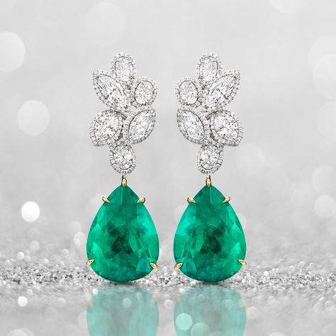 Ashoka Diamond, Diamond Chandelier Earrings, Jewellery Design Sketches, Fancy Design, Diamond Pendant Sets, Fine Diamond Jewelry, Climber Earrings, Art Nouveau Jewelry, Emerald Earrings