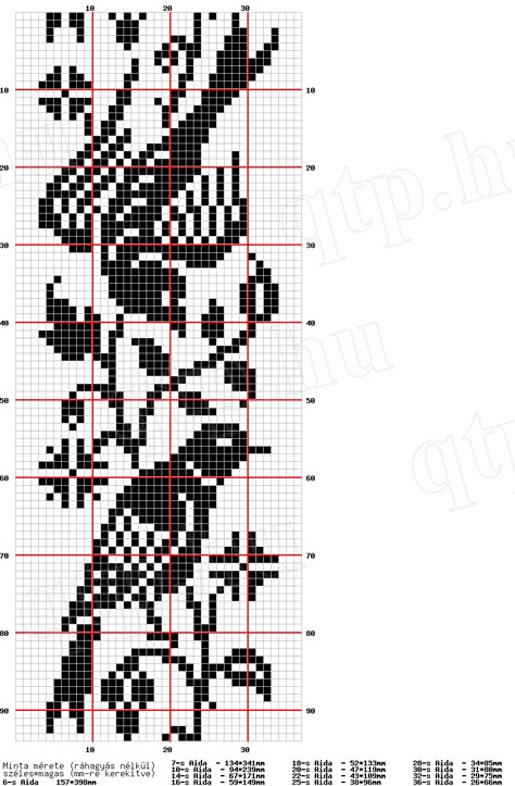 Birds runner free filet crochet chart Bird Knitting Chart, Double Knitting Charts, Fillet Crochet Charts, Knitting Fair Isle, Knit Chart, Crochet Colorwork, Fair Isle Scarf, Monochrome Cross Stitch, Colorwork Chart