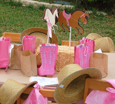 diy western decor | used several carts to make my projects. The cute horses on the table ... Diy Horse Party Decorations, Cowgirl Centerpieces, Cowgirl Themed Party, Horse Party Decorations, Diy Western, Pony Birthday Party, Horse Birthday Parties, 5th Birthday Party, 5th Birthday Party Ideas