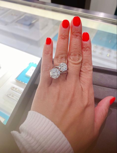 Tiffany® Setting is the world’s most iconic engagement ring. Solitaire Ring Stack, 3 Carat Ring, Tiffany Setting, Pear Shaped Diamond Ring, Gold Earrings Models, Trending Engagement Rings, Diamond Rings Design, Gold Jewelry Stores, Beautiful Diamond Rings