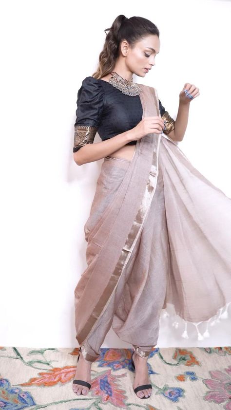 Dhoti / Nauvari Saree Drape Tutorial - Warrior Drape / Maharashtrian Saree | Party wear indian dresses, Draping fashion, Designer party wear dresses Saree Drape Tutorial, Maharashtrian Saree, Saree Drape, Saree Party Wear, Saree Wearing Styles, Nauvari Saree, Saree Draping Styles, Draping Fashion, Saree Designs Party Wear