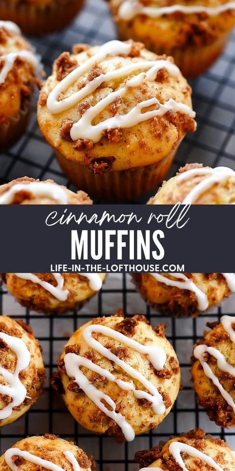 Cinnamon Roll Muffins Pioneer Woman Muffins, Cinnamon Rolls Muffins, Apple Cinnamon Roll Muffins, Pumpkin Cinnamon Roll Muffins, Quick And Easy Fall Desserts, Cinnamon Roll Muffins Easy, Giant Muffins Recipe, Cinnabon Cinnamon Muffins, Muffins Recipes Cinnamon