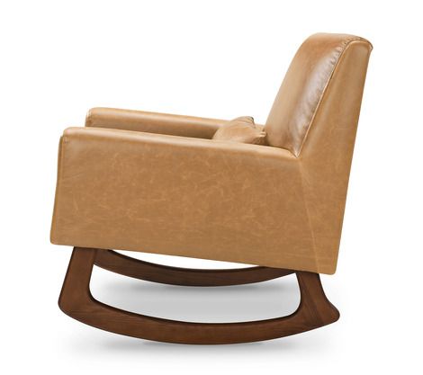 Nursery Works Sleepytime Leather Rocker - 2Modern Modern Rocker, Elegant Nursery, Modern Rocking Chair, Rocking Chair Nursery, Tan Legs, Nursery Chair, Perfect Chair, Nursery Furniture, Ash Wood