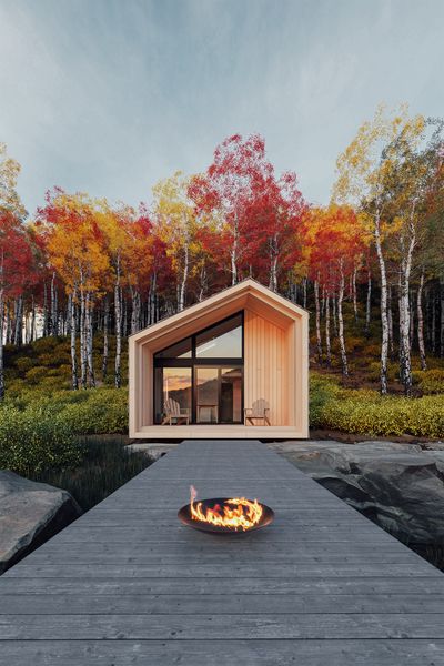 Build Your Own Cabin, Prefabricated Cabins, Cabin Modern, Modular Cabins, Eco Cabin, Prefab Cabins, Off Grid Cabin, Farmhouse Kitchens, Beautiful Cabins