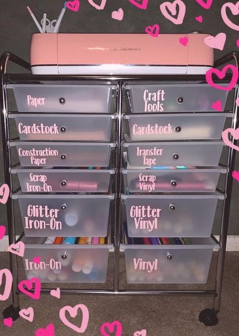 Cricut Room, Craft Storage Ideas For Small Spaces, Office Craft Room Combo, Cricut Storage, Drukarka 3d, Cricut Explore Projects, Dream Craft Room, Small Business Organization, Projets Cricut