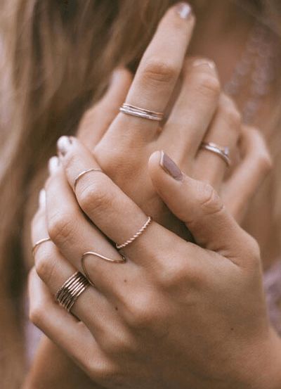 Layy Wearing Rings, Aesthetic Jewellery, Style Scrapbook, Stack Ring, Farrah Fawcett, Ethical Brands, Jewellery Ideas, Handmade Rings, Jewelry Photography