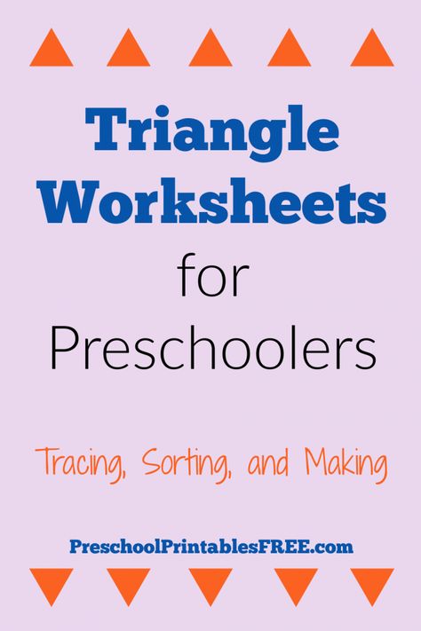 Triangle Worksheets for Preschool (free printable) – Free Preschool Printables Triangle Coloring Page, Printable Worksheets For Preschoolers, Triangles Activities, Worksheets For Preschoolers, Shape Activities Preschool, Triangle Worksheet, Free Preschool Printables, Worksheets For Preschool, Shapes Preschool