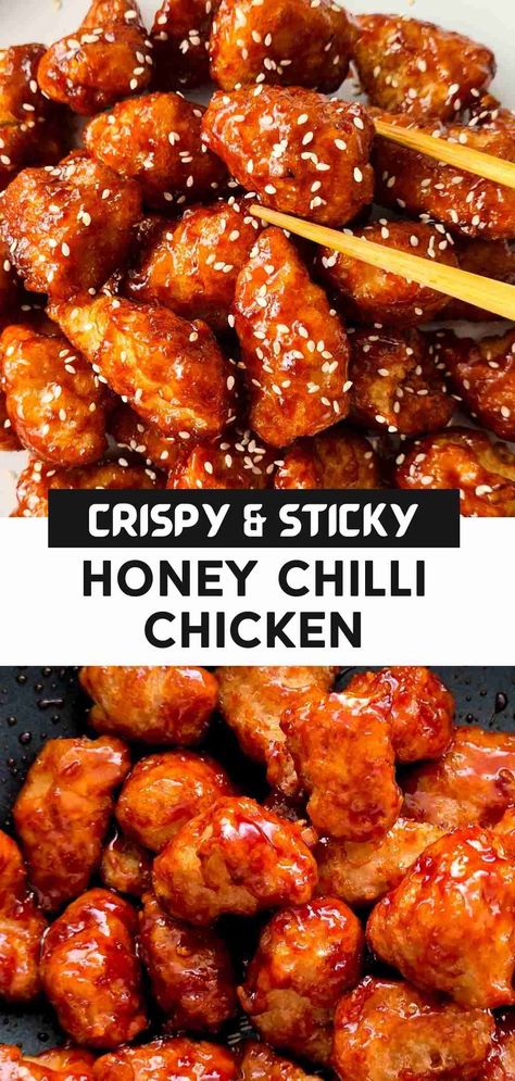 Sweet Chili Chicken Bites, Chili Fried Chicken, Hot Honey Chicken Bites, Honey Chili Chicken, Honey Chilli Chicken, Dinner Ides, Crispy Chicken Bites, Fried Chicken Bites, Spicy Chicken Bites