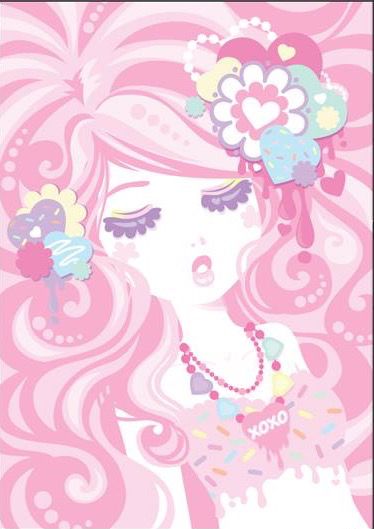 Valentine girl by Miss Kika Girly Graphics, Whimsical Art Journal, Foodie Art, Arte Inspo, Art Style Inspiration, Ethereal Art, Cute Art Styles, Cute Images, Funky Art