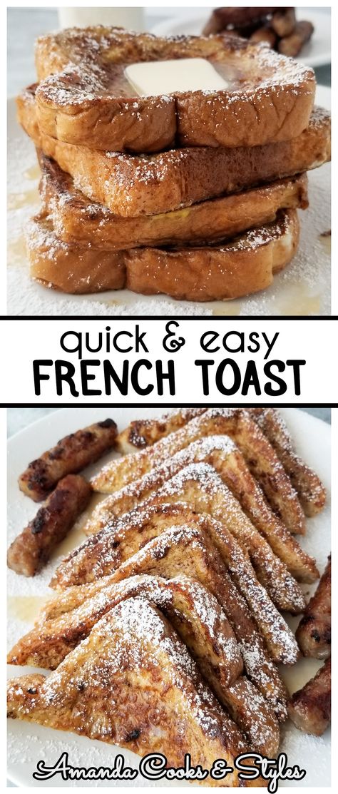 Quick French Toast, Oven French Toast, French Toast Recipe Cinnamon, French Toast Batter, Easy French Toast, Homemade French Toast, Easy French Toast Recipe, Best French Toast, Make French Toast