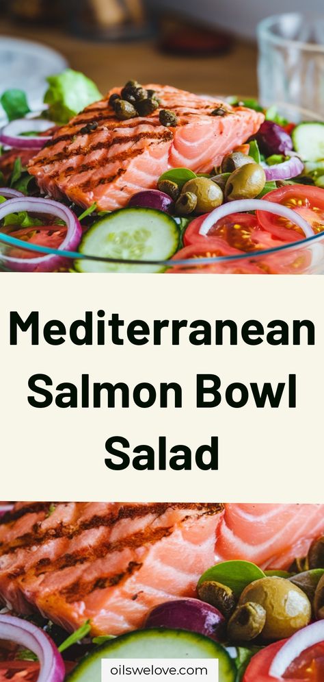 Discover 20+ Best Mediterranean Diet Salads perfect for a healthy lifestyle! Dive into delicious Salmon Salad Bowls that are ideal for lunch or dinner. These Mediterranean recipes are packed with anti-inflammatory ingredients and light flavors. Get inspired with salmon ideas for your next meal today! Salmon Panzanella Salad, Salmon And Greek Salad, Mediterranean Salmon Salad, Mediterranean Diet Salads, Salmon Salad Bowl, Mediterranean Dips, Diet Salads, Salmon Ideas, Mediterranean Salads