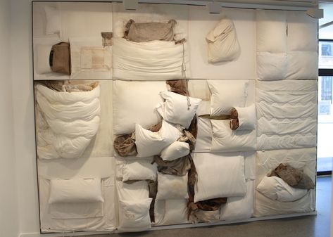 Pillow Art Installation, Exhibition Display, Contemporary Sculpture, Rest And Relaxation, A Level Art, Out Of Shape, Sculpture Installation, Soft Sculpture, Stage Design