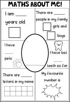 Maths About Me Kindergarten / Prep Number Sense - AUS and All About Me Counting Activities, Math About Me 1st Grade, Number Sense Lessons For Kindergarten, Number Sense Activities First Grade, All About Me Math, All About Me Math Activities Preschool, Grade 1 Number Sense Activities, Numbers About Me Activity Math About Me, Numbers About Me