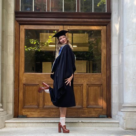 graduation outfit, graduation, platform heels, mary janes, brown shoes, brown heels Graduation Shoes Heels, Mary Jane Heels Outfit, Heels Graduation, Graduation Shoes, Graduation Gown, Casual College Outfits, Heels Outfits, Brown Shoes, Graduation Outfit