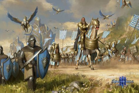 ArtStation - Human army, senfeng chen Fantasy Story Ideas, Fantasy Battle, Dungeons And Dragons Characters, Fantasy Armor, Fantasy Art Landscapes, High Fantasy, Fantasy Warrior, Arte Fantasy, Fantasy Rpg