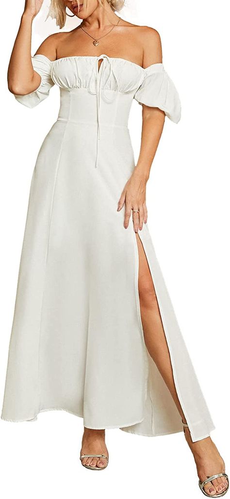 Summer Puff Sleeve Maxi Dress Short Sleeve Wedding Dress, Backless Bodycon Dresses, Cami Maxi Dress, Long Beach Dress, Split Maxi Dress, Flowy Maxi Dress, Long Dress Casual, Split Dress, Slim Fit Dresses