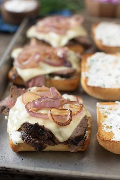 The Best Tri-Tip Sandwich - COOKtheSTORY Steak Ciabatta Sandwich, Tritip Sandwich Recipes, Steak Sandwich Sauce Recipes, Skirt Steak Sandwich Recipes, Tri Tip Sandwich Ideas, Tri Tip Sliders, Tri Tip Steak Sandwich Recipe, Tri Tip Sandwich Recipe, Tri Tip Dinner