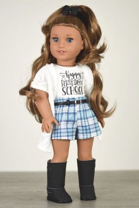 Graphic top 18 inch doll clothes EliteDollWorld EDW | Etsy Babydoll Clothes, Fiona Art, Doll Restoration, American Girl Outfits, American Girl Doll Costumes, American Girl Hairstyles, Ag Photography, American Girl Doll Sets, American Girl Doll Hairstyles