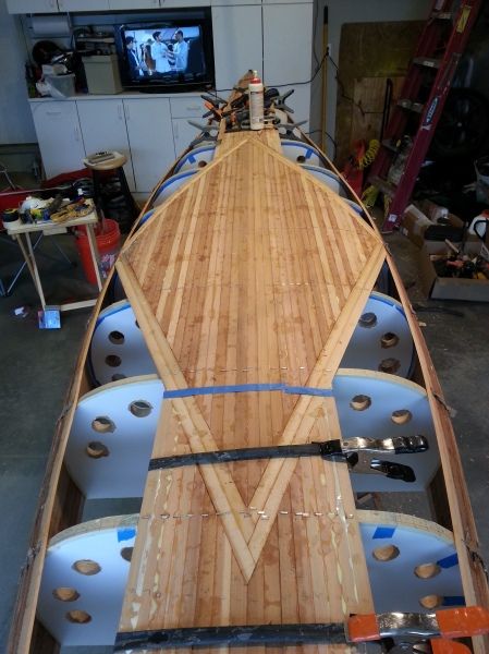 Boat Deck Ideas, Cedar Strip Boat, Cedar Strip Kayak, Canoe Ideas, Wooden Paddle Boards, Canoe Plans, Wooden Kayak, Cedar Strip Canoe, Steam Bending Wood