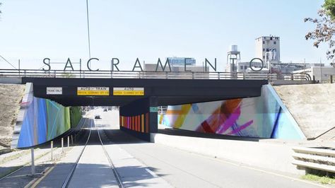 San Junipero, Under Bridge, Brunswick Street, Signage Signs, Public Space Design, Road Design, Wayfinding Signage, Business Journal, Mural Design