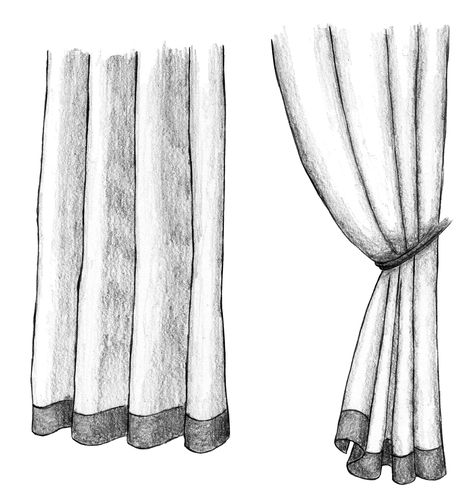 Here is how to draw a PIPE FOLD. This is a sub-fold in the family of the DROP FOLD. Learn more: https://www.udemy.com/draw-folds-clothes/?couponCode=FLLFIRST Curtain Drawing Sketch, Cloth Sketch, Theater Drawing, Draw Folds, Shape Sketch, Tutorial Sketch, Drapery Drawing, Drawing Backgrounds, Sketch Outline