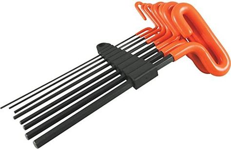 Dynamic 8 Piece 9" Long T-Handle, Metric Hex Key Set, 2mm - 10mm Wrench Tool, Hex Key, Long T, Making Tools, Good Grips, Workshop Equipment, Tool Box, Hand Tools, Color Schemes