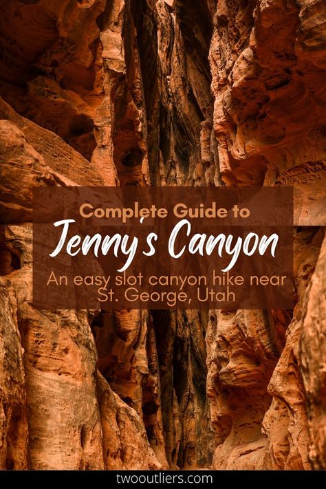 A Complete guide to hiking Jenny's Canyon Trail in Snow Canyon State Park Utah Hiking Trails, Hikes In Utah, Utah Parks, Utah Hiking, Snow Canyon State Park, National Park Trip, Utah Trip, Slot Canyons, Utah Adventures