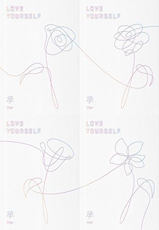 Love Yourself Album, Kpop Tattoos, Dark Red Hair Color, Love Yourself Tattoo, Bts Tattoos, Bts Love Yourself, Bts Drawings, Bts Fans, Album Bts