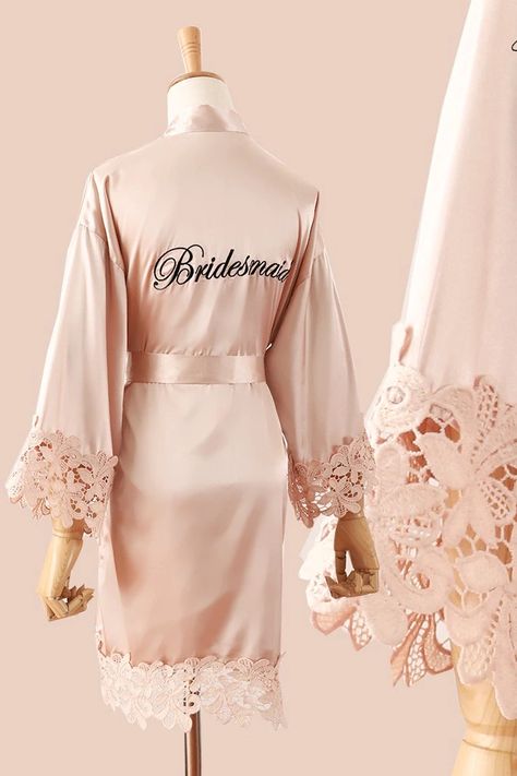 Buy Victoria's Vogue Summer Lace Sleepwear Bride & Bridesmaids Wedding Robe Gown Solid Embroidery Kimono Bathrobe Women Casual Home Night Dress M L Xl at victoriasvogue.com! Free shipping to 185 countries. 45 days money back guarantee. Bride Bathrobe, Shower Dress For Bride, Bride Kimono, Home Night, Embroidery Kimono, Lace Sleepwear, Baby Boy Outfits Swag, Wedding Robes, Lace Bridal Robe