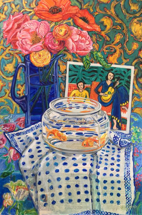 Polly Jones Art, Artistic Painting Ideas On Canvas, Cool Acrylic Painting Ideas, Polly Jones, Fauvism Painting, Art Painting Colorful, Acrylic Illustration, Matisse Paintings, Frida Art