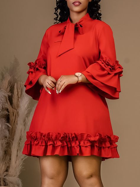 Cheap Ruffle Dresses For Work, Plus Size Elegant Red Dresses Classy, Stylish Party Dresses Rosewe, Cheap Peplum Dresses For Women, African Dresses For Women Wedding Church, Church Dresses For Women Classy Chic Summer, Casual Dinner Dresses Classy, Red Dress For Chubby Ladies, African Red Dresses For Women