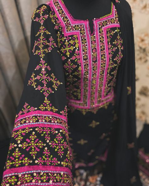 Black and 💕 Length 45 Georgette 3pc Full handmade with sitara work Plz confirm details before payment No exchange no return Advance payment only Shipping worldwide #love #instagood #fashion #beautiful #picoftheday #style #beauty #reels #trending #explorepage #handmade Sitara Work, Balochi Dresses, Silk Dress Design, Afghani Clothes, Balochi Dress, Traditional Embroidery, Fashion Designing, Hand Work Embroidery, Suits Design