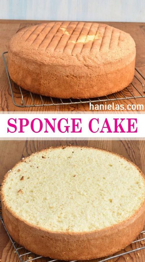 Easy Sponge Cake, Easy Sponge Cake Recipe, Easy Vanilla Cake, Easy Vanilla Cake Recipe, Sponge Cake Recipe, Chocolate Cake Recipe Easy, Cake Recipes Easy Homemade, Vanilla Sponge Cake, Sponge Cake Recipes