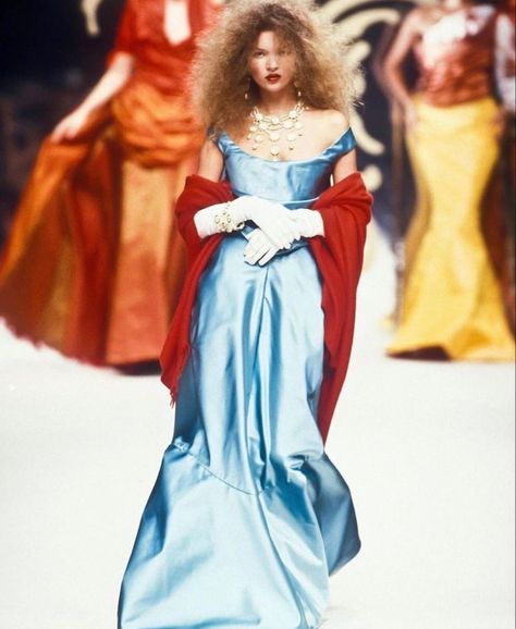 Vivienne Westwood Archive Runway, Vivienne Westwood Archive, Vivienne Westwood Gown, Blue Vivienne Westwood, Archival Fashion, 1995 Fashion, Vivienne Westwood Designs, Vivian Westwood, Vivienne Westwood Fashion