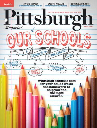 Pittsburgh Magazine February 2014 - Our Schools #Pittsburgh #Schools School Magazine Cover Design, School Magazine Cover, School Magazine Ideas, School Magazine, Pub Ideas, Magazine Cover Page, Magazine Design Cover, Magazine Cover Template, Year Book