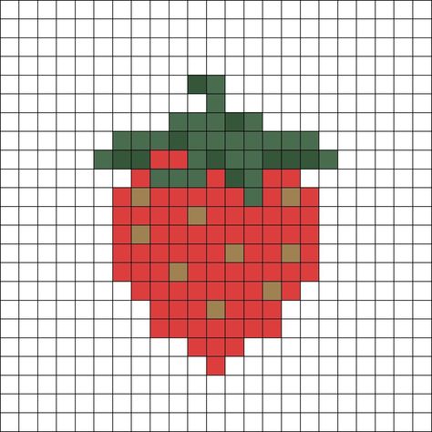 Unleash Your Creative Potential: Explore a World of Exquisite Crochet Patterns! Click Now to Discover Latest Designs 🧵🌈 💁‍♂️ Strawberry Tapestry Crochet Pattern, Cross Stitch Square Pattern, Strawberry Knitting Chart, Square Tapestry Crochet, Strawberry Crochet Graph, Strawberry Pixel Art Grid, Alpha Patterns Strawberry, Strawberry Tapestry Crochet, Strawberry Grid Pattern