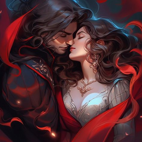 Court Of The Vampire Queen Fanart, Vampire Romance Art, Vampire Couple Art, Court Of The Vampire Queen, Vampire King, Fantasy Romance Art, Vampire Castle, Queen Fanart, Scary Characters