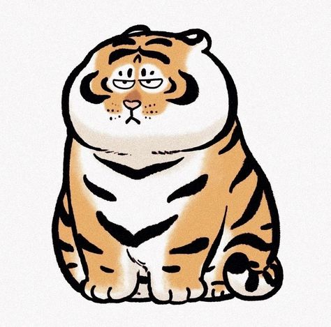 Tiger Cute Drawing, Cute Tiger Wallpaper, Cute Tiger Art, Tigers Drawing, Cute Tiger Drawing, Chibi Tiger, Tiger Doodle, Cute Tiger Cartoon, Tiger Icon