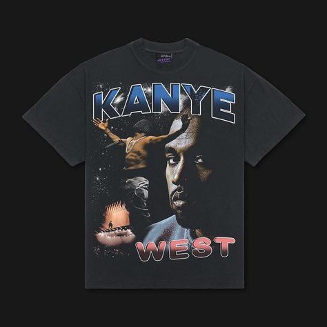 Street Style 90s, Kanye West Shirt, Street Style Vintage, Vintage Rap Tees, 90s Street Style, Designer Graphic Tees, 90s Rap, New Street Style, Shirt Design Inspiration