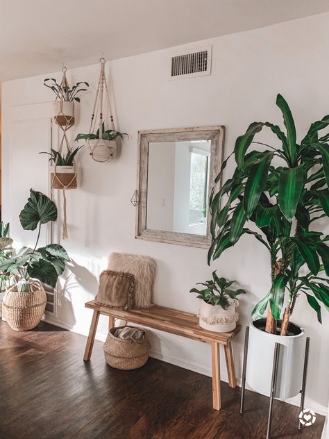 Boho Reiki Room, Spa Room Decor Bohemian, Plant Esthetics House, Lash Room Boho, Boho Lash Room Decor, Boho Exercise Room, Plant Esthetics Room, Minimalist Esthetics, Boho Massage Room