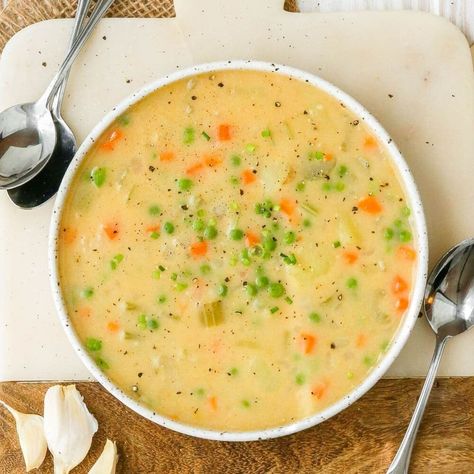 Vegan Pot Pie Soup, Vegan Pot Pie, Tahini Pasta, Instant Pot Vegan, Vegan Pot Pies, Soup Instant Pot, Pot Pie Soup, Orzo Soup, Pie Flavors