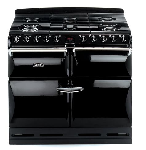 AGA Masterchef Deluxe Range Cooker - Black Aga Range Cooker, Aga Stove, Black Stove, Aga Cooker, Range Cookers, Beadboard Backsplash, Vintage Stoves, Range Cooker, Diy Renovation