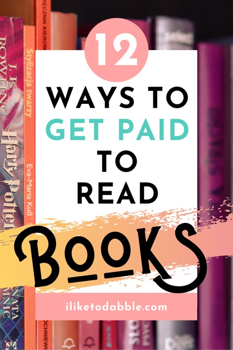 Get Paid To Read Books, Paid To Read Books, Get Paid To Read, Work From Home Careers, Writing Book, Eva Marie, Online Jobs From Home, Money Making Jobs, Money Making Hacks